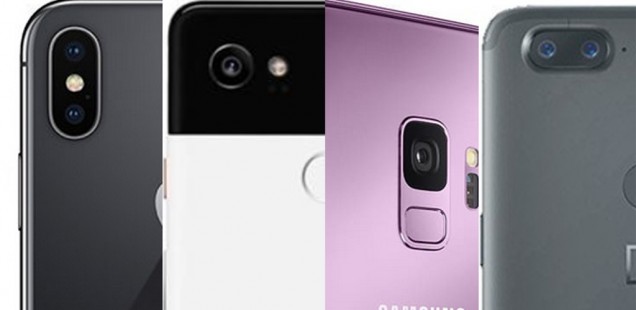 (English) iPhone X vs Samsung Galaxy S9 vs Google Pixel 2 XL vs OnePlus 5T Comparison Review