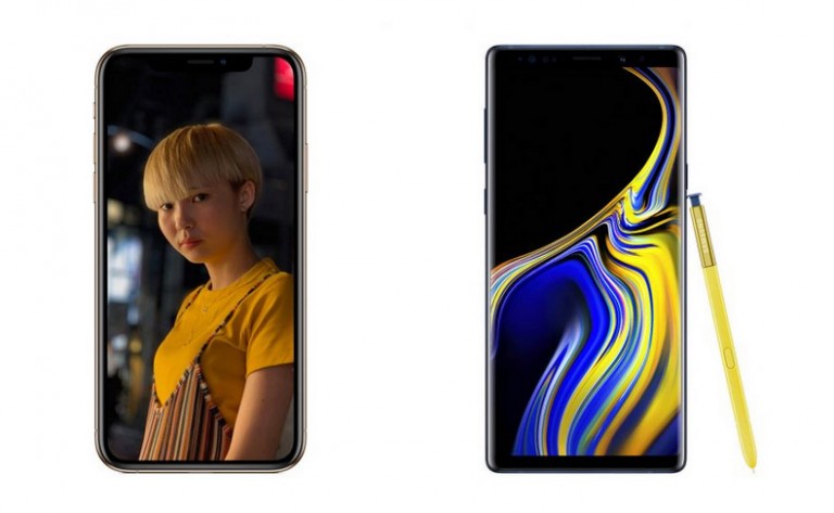 galaxy note 9 vs iphone xs max